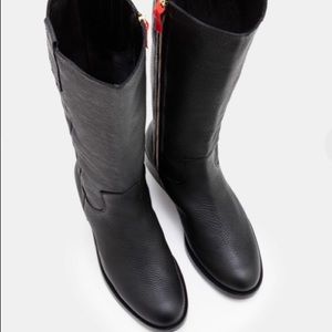 Boden Shetland Knee High Black Boots